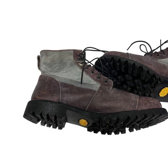 Timberland Mens 6 inch Leather Lineman Boot in Darkness Grey Size 11 Made in USA - Picture 11 of 13